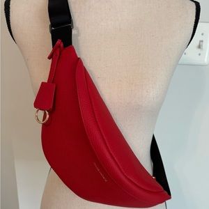 Red Sling Bag with Adjustable Strap